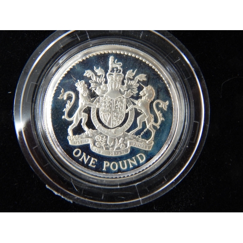 179 - UK Silver Proof Pounds 1992, 1997, 1998; 1993 Piedfort; all brilliant, about as struck, and housed i... 