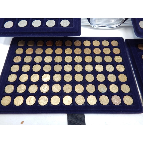 137 - Collection of GB Pre-Decimal coinage from Farthings to Crowns housed on trays in collectors case