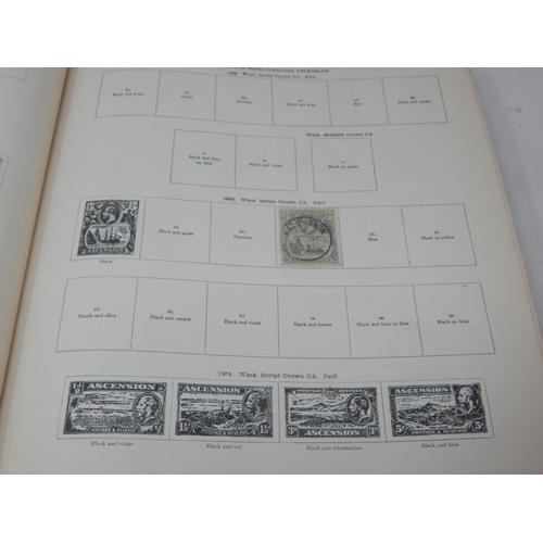 147 - Vintage New Ideal Postage Stamp Album by Stanley Gibbons containing a selection of stamps including ... 