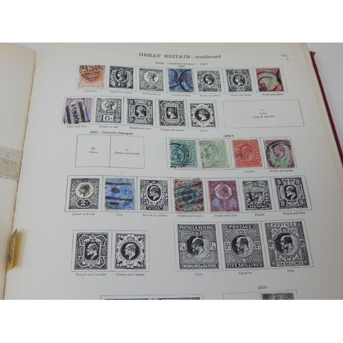 147 - Vintage New Ideal Postage Stamp Album by Stanley Gibbons containing a selection of stamps including ... 