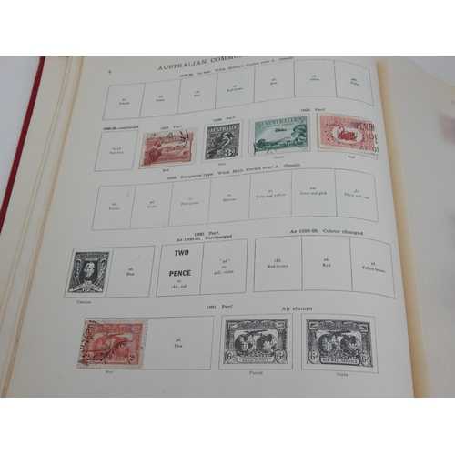 147 - Vintage New Ideal Postage Stamp Album by Stanley Gibbons containing a selection of stamps including ... 