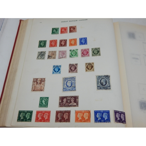 147 - Vintage New Ideal Postage Stamp Album by Stanley Gibbons containing a selection of stamps including ... 