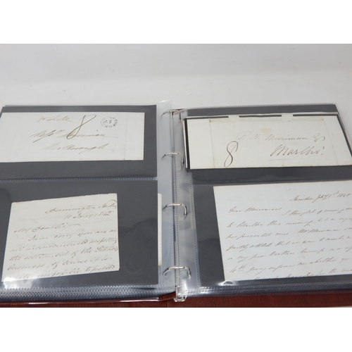 148 - A large and very important collection of pre 1840 (Pre-Stamp) letters, twinned with some Victorian e... 