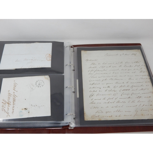 148 - A large and very important collection of pre 1840 (Pre-Stamp) letters, twinned with some Victorian e... 