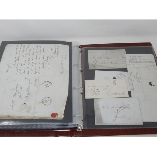 148 - A large and very important collection of pre 1840 (Pre-Stamp) letters, twinned with some Victorian e... 