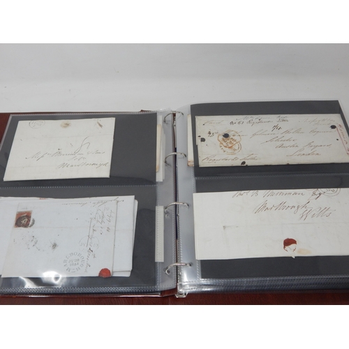 148 - A large and very important collection of pre 1840 (Pre-Stamp) letters, twinned with some Victorian e... 