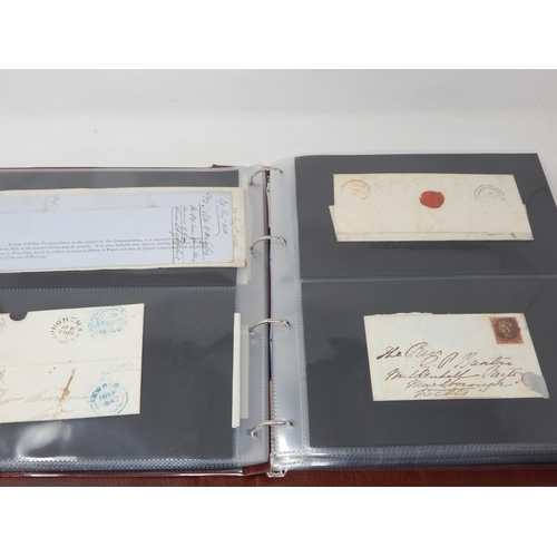 148 - A large and very important collection of pre 1840 (Pre-Stamp) letters, twinned with some Victorian e... 