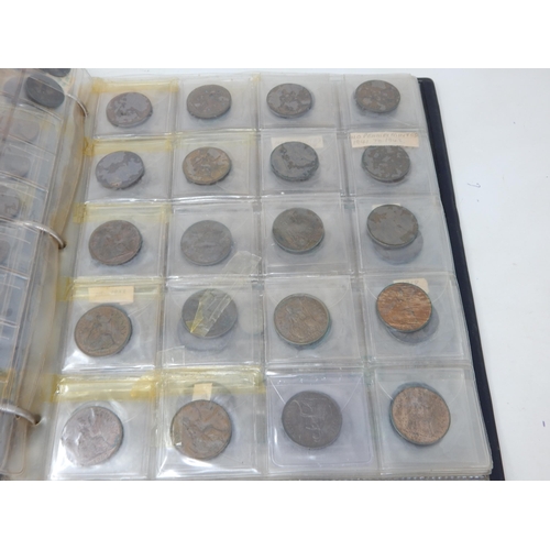 141 - A large collection of coins from Farthings to Crowns including some in Silver housed in vintage coll... 