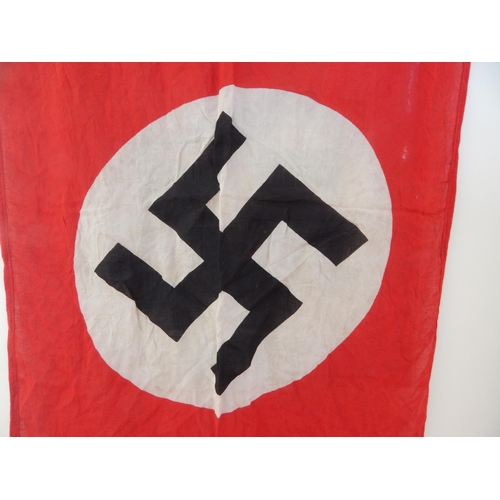 962 - WWII: Nazi Germany N.S.D.A.P Flag by R.Z.M: Measuring 55 x 100