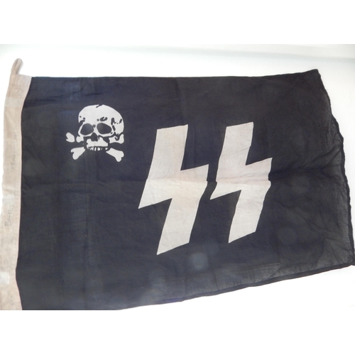 964 - WWII: Nazi Germany S.S Fahr-Rad-Abt 6 Flag 1942 Berlin: Measuring 60 x 90