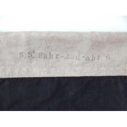 964 - WWII: Nazi Germany S.S Fahr-Rad-Abt 6 Flag 1942 Berlin: Measuring 60 x 90