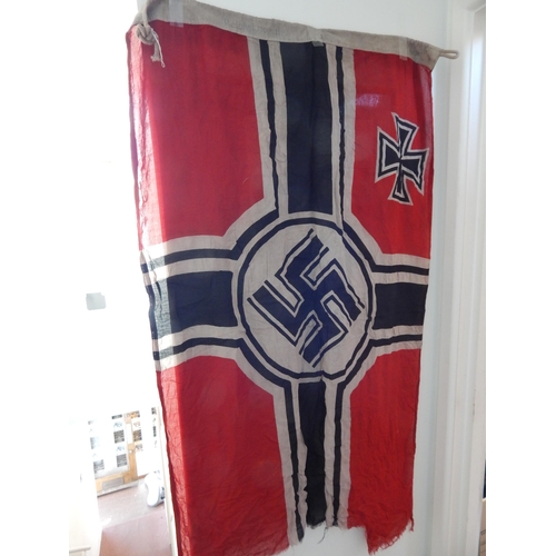 965 - WWII: Nazi Germany Kriegsmarine Flag by Karl Turpe & Co 1939: Measuring 85 x 150