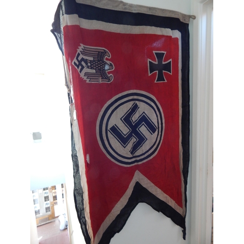 966 - WWII: Nazi Germany OBERCOMMANDO DER WEHRMACHT BERLIN Flag 1939: Measuring 85 x 150