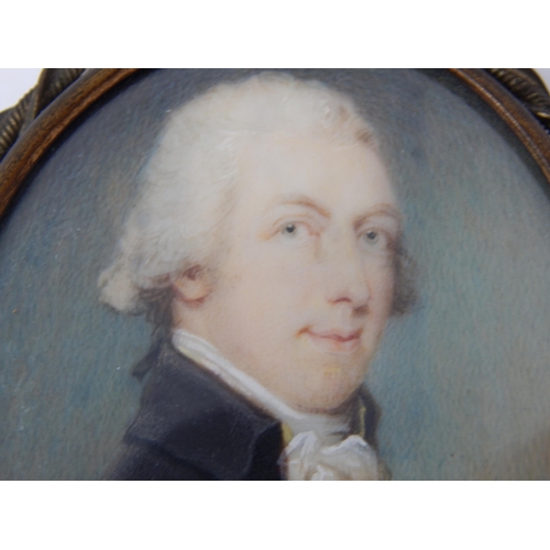 975 - An Exceptional 18th Century Portrait Miniature of a Gentleman dated 1796 with Hair Plait to reverse ... 