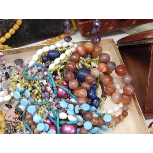 982 - Large Quantity of Victorian & Later Costume Jewellery, Including Necklaces, Bracelets etc (lot)