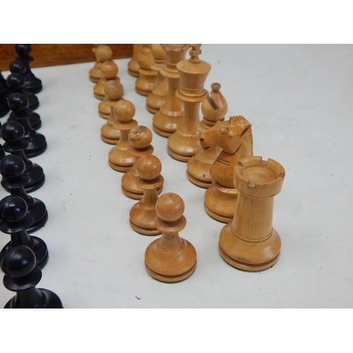 984 - Early 20th Century Boxwood Chess Set in Wooden Box.