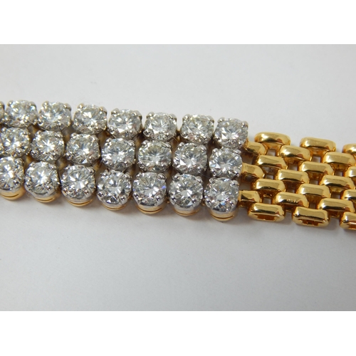 325 - 18ct Yellow Gold Diamond Bracelet Set with 57 Diamonds Each Estimated @ 0.25ct: Totalling 14.25cts. ... 