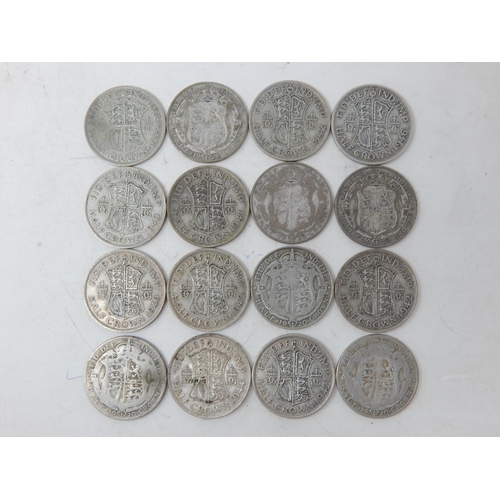 197 - Pre 1947 Silver Half Crowns: Weight 221g