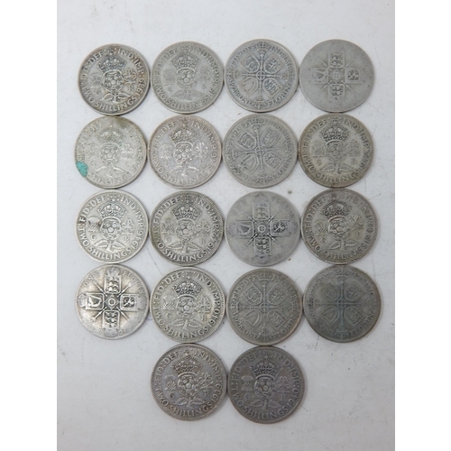 199 - Pre 1947 Silver Florins/Two Shillings: Weight 199g