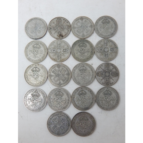 198 - Pre 1947 Silver Florins/Two Shillings: Weight 199g