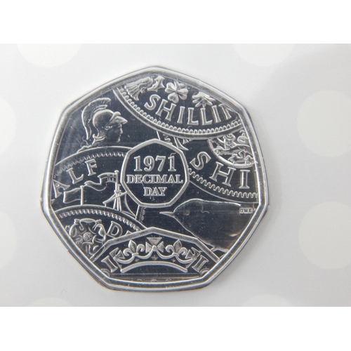 191 - Royal Mint 50p Coins in Issued Packaging: Team GB 2020 Olympics, 50 Years of the 50p Coin, 50th Anni... 