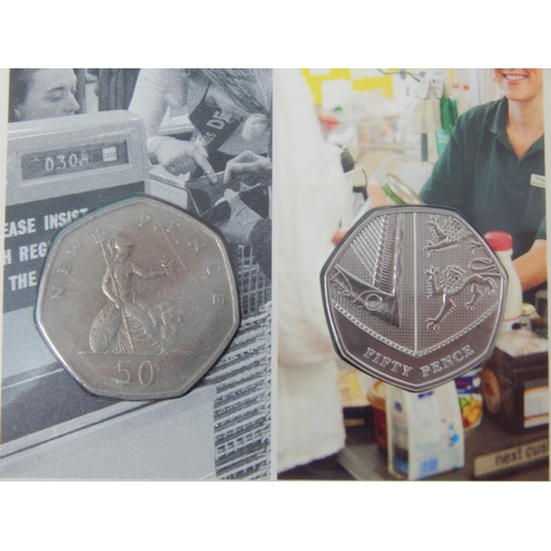 191 - Royal Mint 50p Coins in Issued Packaging: Team GB 2020 Olympics, 50 Years of the 50p Coin, 50th Anni... 