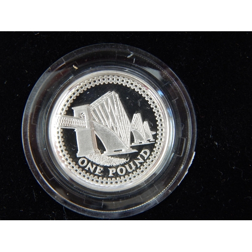 192 - Royal Mint Silver proof Millennium £5 Crown in Case of Issue with COA together with Two Silver Piedf... 