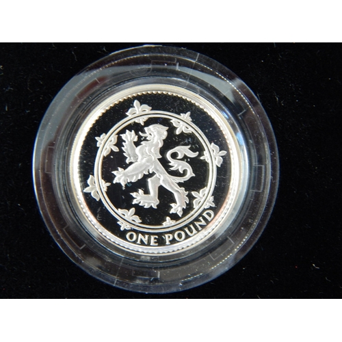 192 - Royal Mint Silver proof Millennium £5 Crown in Case of Issue with COA together with Two Silver Piedf... 