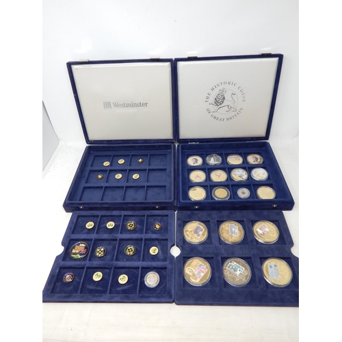 183 - Collection of Gold-Plated Banknote coins and a selection of other Gold-Plated coins including a Five... 