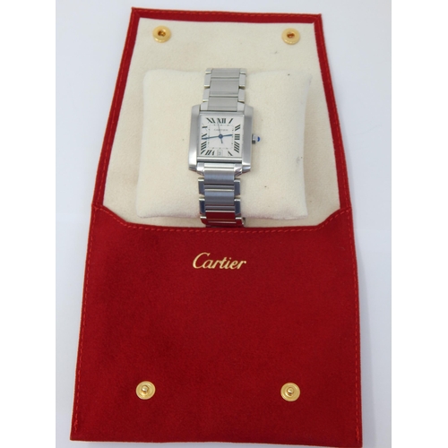 290 - CARTIER: Tank Francaise Automatic: Ref 2302: Serial Number 563311CD: Case Dimensions 32.0mm x 28.0mm... 