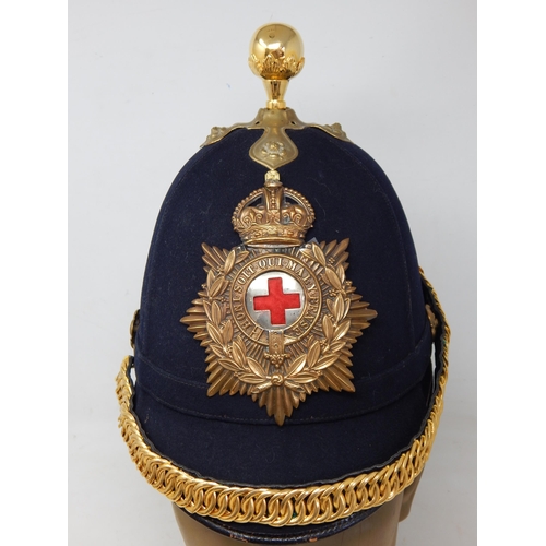 505 - 1911 Coldstream Guards Blue Cloth Helmet with Gilt Star Garter 