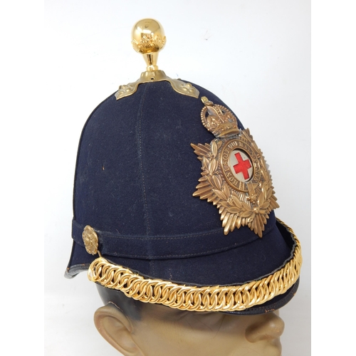 505 - 1911 Coldstream Guards Blue Cloth Helmet with Gilt Star Garter 