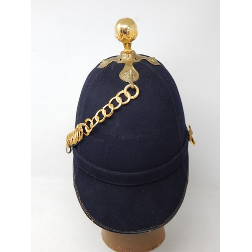 505 - 1911 Coldstream Guards Blue Cloth Helmet with Gilt Star Garter 