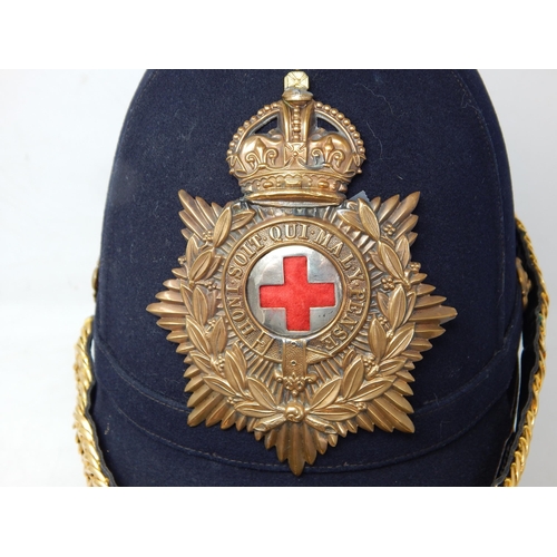 505 - 1911 Coldstream Guards Blue Cloth Helmet with Gilt Star Garter 