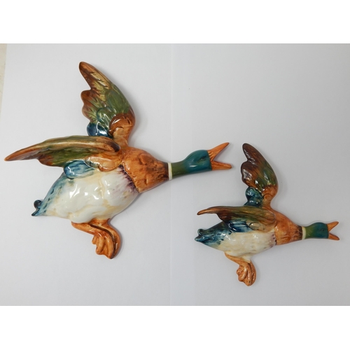 514 - Beswick Wall Hanging Flying Ducks, Marked Beswick 596-2 & 596-4