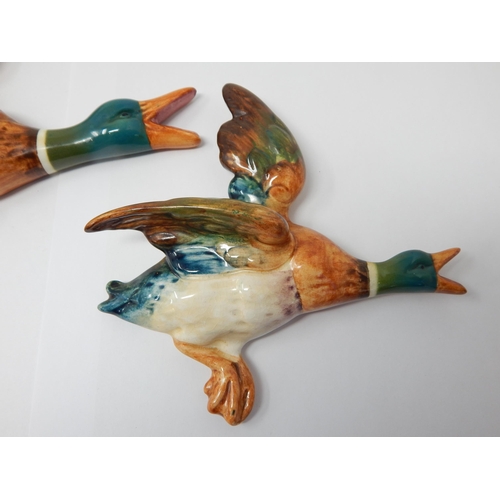 514 - Beswick Wall Hanging Flying Ducks, Marked Beswick 596-2 & 596-4