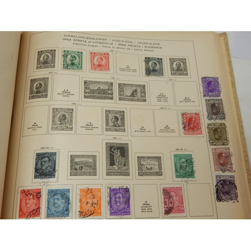 176 - 1944 Schaubek Album Containing a Wide Selection of World Stamps Including GB: QV - KGVI. Sorting Wil... 