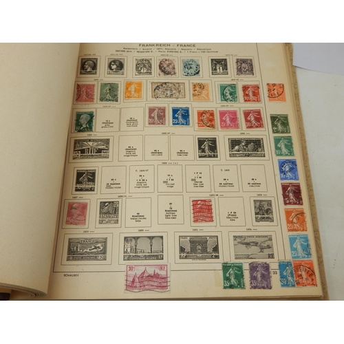 176 - 1944 Schaubek Album Containing a Wide Selection of World Stamps Including GB: QV - KGVI. Sorting Wil... 