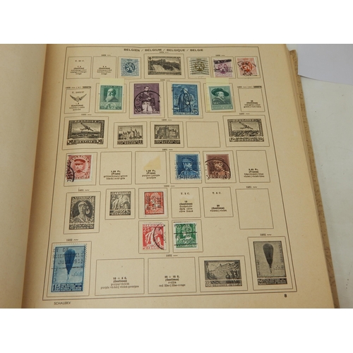 176 - 1944 Schaubek Album Containing a Wide Selection of World Stamps Including GB: QV - KGVI. Sorting Wil... 