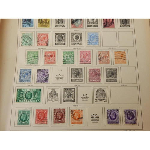 176 - 1944 Schaubek Album Containing a Wide Selection of World Stamps Including GB: QV - KGVI. Sorting Wil... 