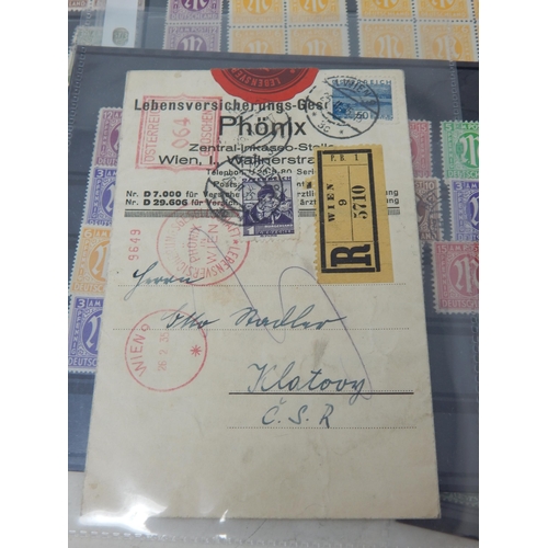 177 - Large Quantity of German Stamps in Album & Blocks on Sheets etc Including WWII Adolf Hitler together... 