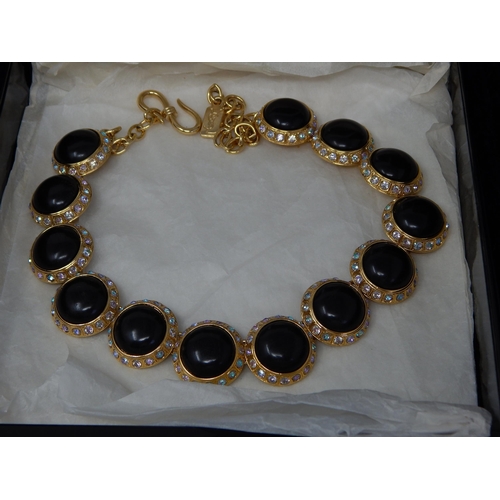 219 - Designer Necklaces & Earrings by Monet, Yves Saint Laurent & Eight Five Two: All Boxed