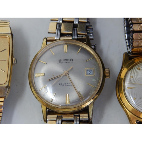 220 - Gentleman's Wristwatches by Buren, Rotary, Seiko & Helvetia: ARP & Acme Thunderer Whistles, Medallio... 