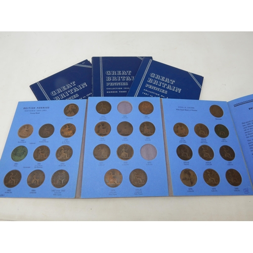 172 - 4 x Whitman Folders Containing GB Pennies 1860-1966