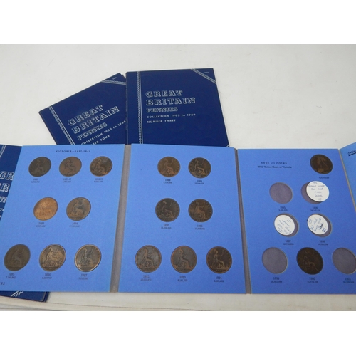 172 - 4 x Whitman Folders Containing GB Pennies 1860-1966