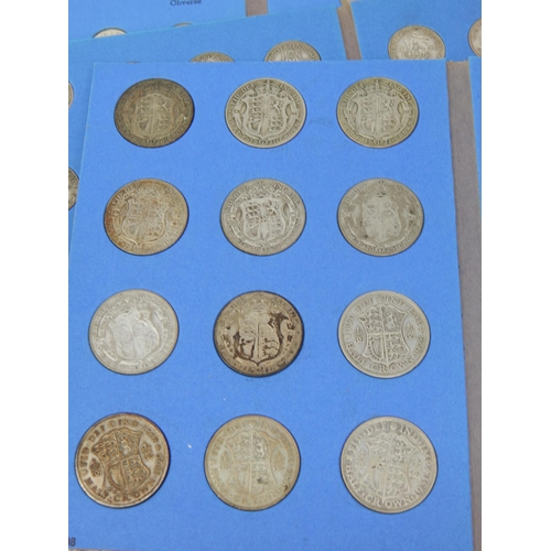 173 - Whitman Folders Containing Pre-1947 Silver Half Crowns, Florins, Shillings & Sixpences weighing 1140... 