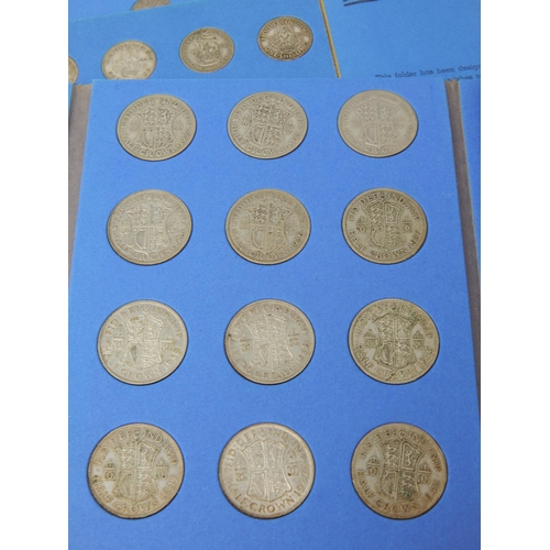 173 - Whitman Folders Containing Pre-1947 Silver Half Crowns, Florins, Shillings & Sixpences weighing 1140... 