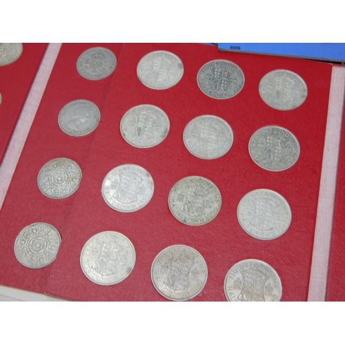 173 - Whitman Folders Containing Pre-1947 Silver Half Crowns, Florins, Shillings & Sixpences weighing 1140... 