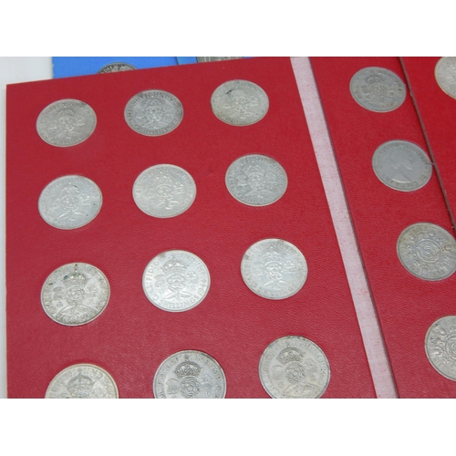 173 - Whitman Folders Containing Pre-1947 Silver Half Crowns, Florins, Shillings & Sixpences weighing 1140... 