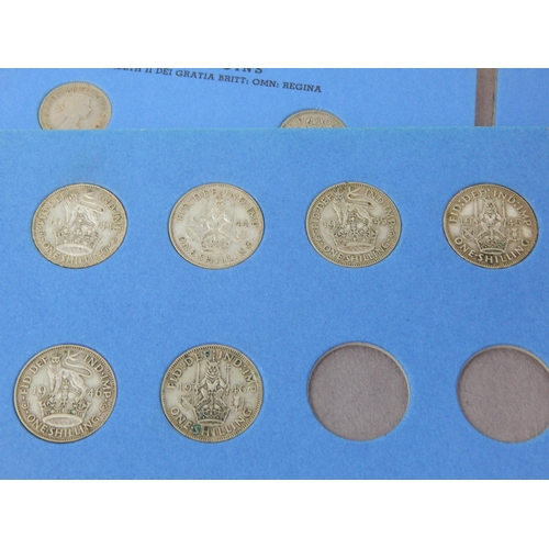 173 - Whitman Folders Containing Pre-1947 Silver Half Crowns, Florins, Shillings & Sixpences weighing 1140... 